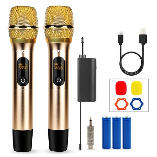 5Core Wireless Microphone Pair UHF Handheld Microfonos Inalambricos