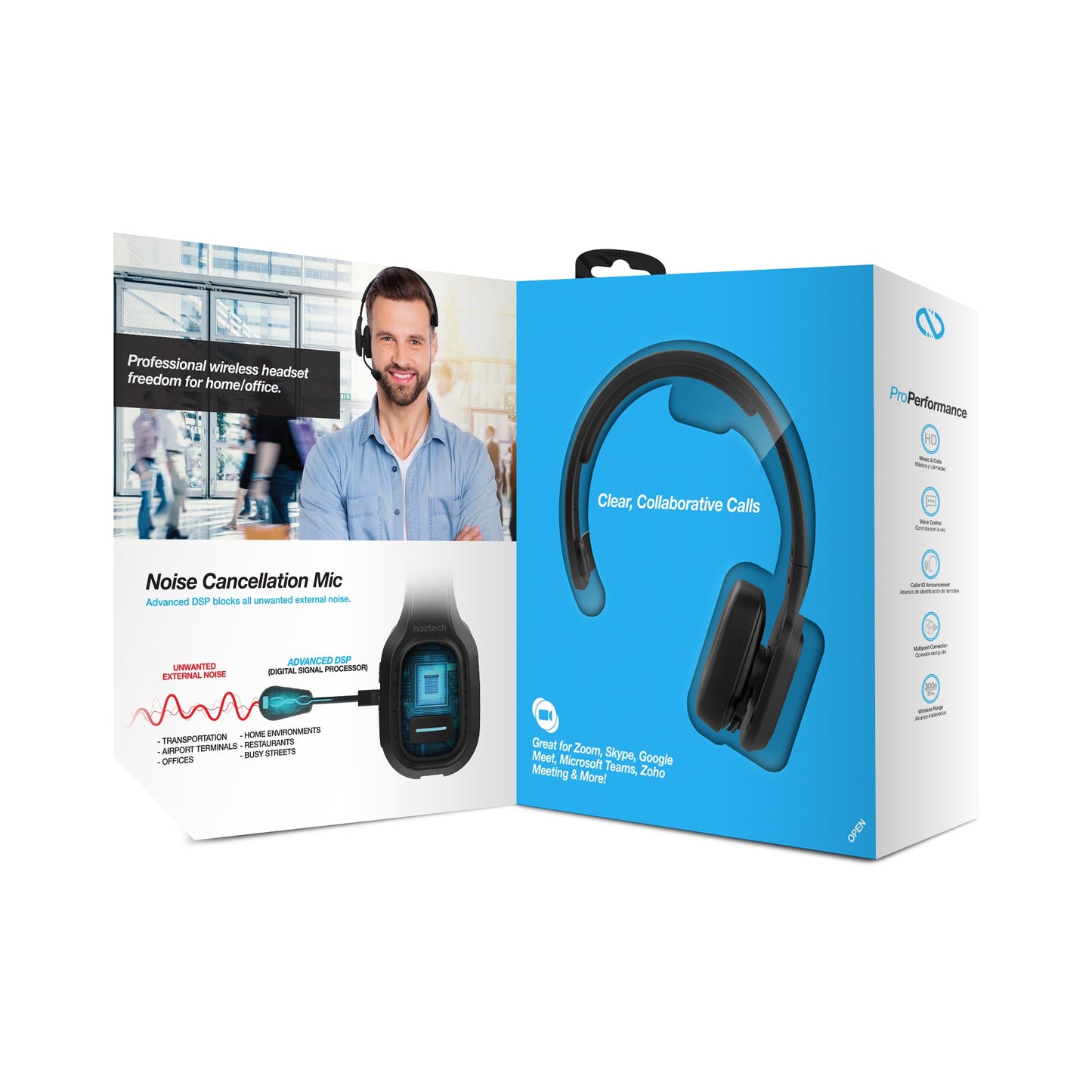 Naztech NXT-700 Xtreme Noise Cancelling Headset - Home Black